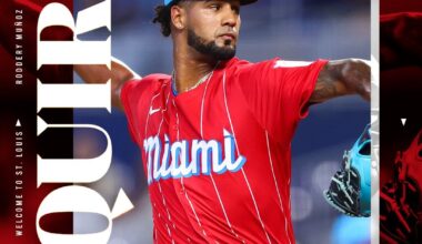 [Cardinals] We have claimed RHP Roddery Muñoz off of waivers from the Miami Marlins. He will be added to the 40-player roster.