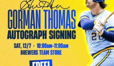 Gorman Thomas autograph signing at the team store