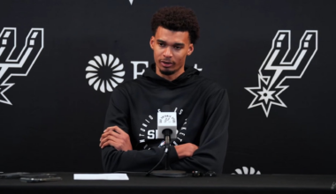 Wemby on Castle's 4th quarter 3PM: "I have blind trust in him...it's a good thing that we can trust him like that blindly in the 4th quarters...For me, it's a necessity that he takes these kinds of shots because we want eventually him to be a menace from everywhere so we got to trust him."