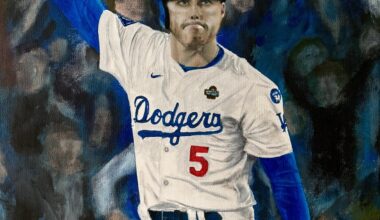 Did this acrylic painting to commemorate the greatest moment of this year's World Series. Hope y'all enjoy. :)