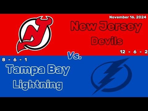 New Jersey Devils vs Tampa Bay Lightning | November 16, 2024 | All Goals