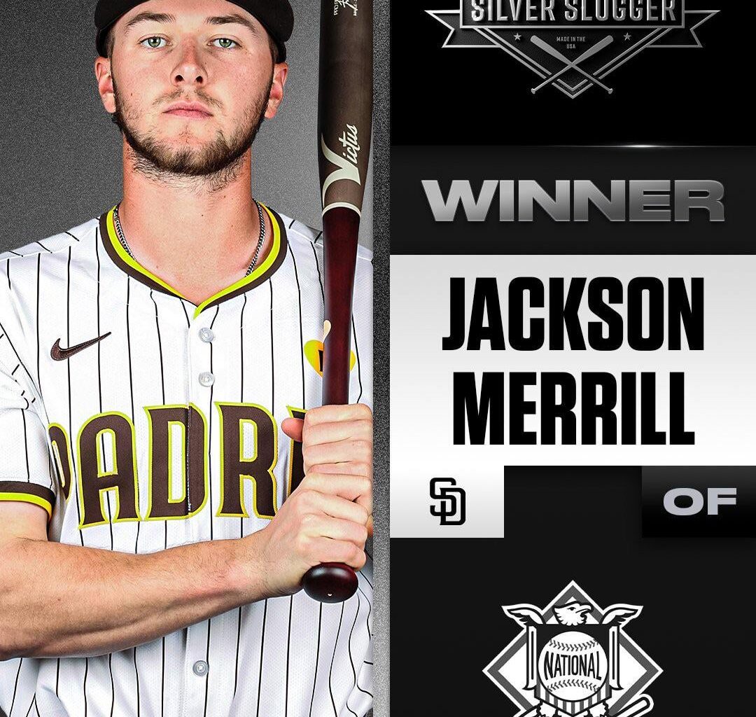 [MLBNetwork] Jackson Merrill wins a Silver Slugger Award in the outfield for his standout rookie season.