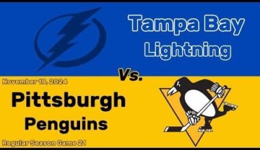 Tampa Bay Lightning vs Pittsburgh Penguins | November 19, 2024 | All Goals