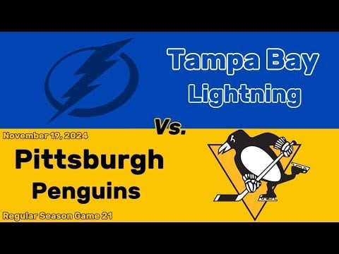 Tampa Bay Lightning vs Pittsburgh Penguins | November 19, 2024 | All Goals