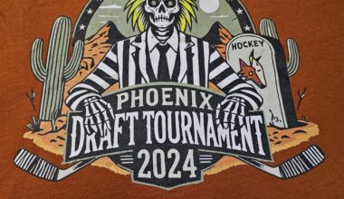 Tshirt from the Phoenix Draft Tournament had a Coyotes gravestone