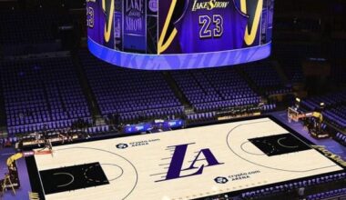 The lakers city edition court and jerseys debut tonight