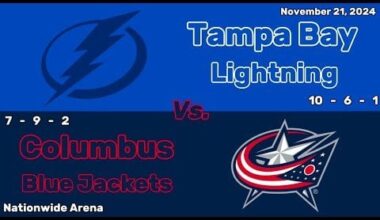 Tampa Bay Lightning vs Columbus Blues Jackets | November 21, 2024 | All Goals