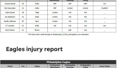 Final injury report