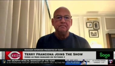 [MLB Network] "We don't want newness to ever be an excuse for us not winning." Terry Francona is ready to hit the ground running as the new manager of the Cincinnati Reds!