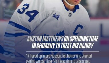 Matthews gives us an update on why he went to Germany for treatment