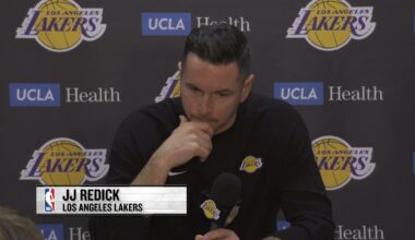 JJ Redick talks Lakers loss against the Thunder in NBA Cup 🎤
