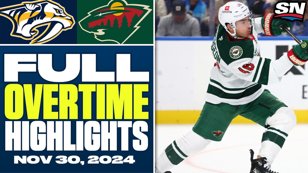 Nashville Predators at Minnesota Wild | FULL Overtime Highlights - November 30, 2024