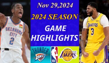 Los Angeles Lakers vs Oklahoma City Thunder  Game 1st Highlights Nov 29, 2024 | NBA today