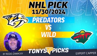 Nashville Predators vs Minnesota Wild 11/30/24 NHL Spread Prediction