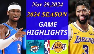 Oklahoma City Thunder vs Los Angeles Lakers Game 2nd Highlights Nov 29, 2024 | NBA today