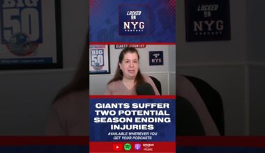 New York Giants Suffer Two Key "Potential" Season-ending Injuries