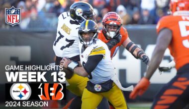 Pittsburgh Steelers vs. Cincinnati Bengals | 2024 Week 13 Game Highlights