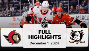 NHL Highlights | Senators vs. Ducks - December 1, 2024