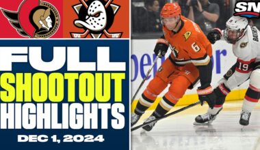 Ottawa Senators at Anaheim Ducks | FULL Shootout Highlights - December 1, 2024