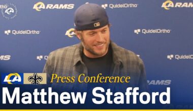 Matthew Stafford Postgame Press Conference Following Win Over Saints