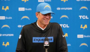 Jim Harbaugh Postgame Press Conference vs Falcons | LA Chargers