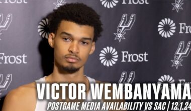 Victor Wembanyama Postgame vs Sacramento Kings | 12.1.2024