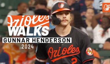 Every Gunnar Henderson Walk from 2024 | Baltimore Orioles