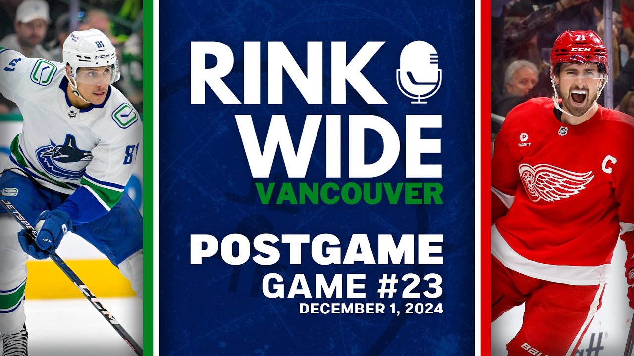 RINK WIDE POST-GAME: Vancouver Canucks at Detroit Red Wings | Game 23 - Dec. 1, 2024