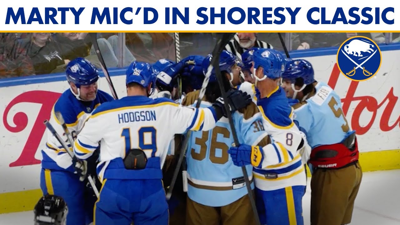 "The One HURT!" | Marty Biron Mic'd Up, Buffalo Sabres Alumni Game Against Shoresy Cast, Jared Keeso