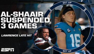 🚨 BREAKING 🚨 Azeez Al-Shaair SUSPENDED 3 GAMES for late hit on Trevor Lawrence | Get Up