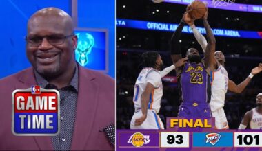 NBA GameTime | Shaq reacts to LeBron & Lakers fall to OKC Thunder 101-93, elimated from playoff