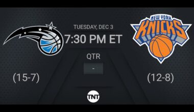 Orlando Magic @ New York Knicks | #EmiratesNBACup on TNT Live Scoreboard