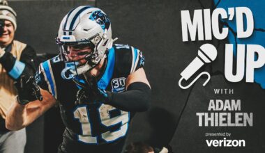Adam Thielen MIC’D UP vs Tampa Bay Buccaneers | Carolina Panthers