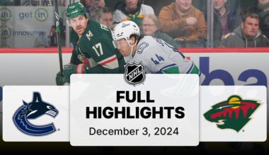 NHL Highlights | Canucks vs. Wild - December 3, 2024