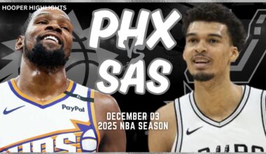 Phoenix Suns vs San Antonio Spurs Full Game Highlights | Dec 3 | 2025 NBA Season