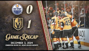 HIGHLIGHTS | Vegas Golden Knights 1, Edmonton Oilers 0 | Dec. 3, 2024