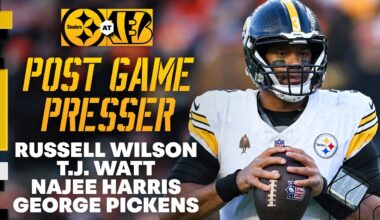 Willson, Watt, Harris & Pickens Postgame Press Conference (Week 13 at Bengals) | Pittsburgh Steelers