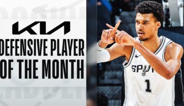Victor Wembanyama Is The Kia NBA Western Conference Defensive Player of the Month #KiaDPOTM
