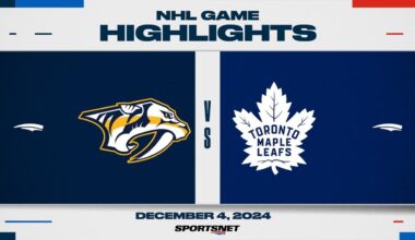 NHL Highlights | Predators vs. Maple Leafs - December 4, 2024