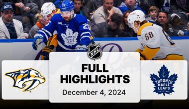 NHL Highlights | Predators vs. Maple Leafs | December 04, 2024