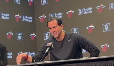 Erik Spoelstra says LeBron James can play til 50