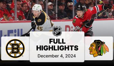NHL Highlights | Bruins vs. Blackhawks | December 04, 2024