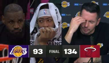 JJ Redick says he's embarrassed after Lakers 41 point loss vs Miami Heat