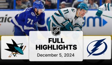 NHL Highlights | Sharks vs. Lightning - December 5, 2024