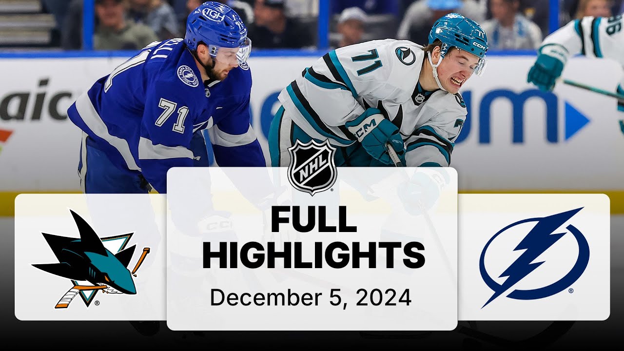 NHL Highlights | Sharks vs. Lightning - December 5, 2024
