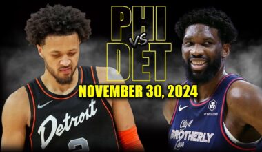 Philadelphia 76ers vs Detroit Pistons Full Game Highlights - November 30, 2024 | 2024-25 NBA Season