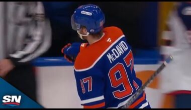 Oilers' Connor McDavid Dazzles With Stunning Setup on Zach Hyman's Goal