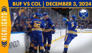 Tage Thompson Scores Back-To-Back In Buffalo Sabres 5-4 Loss To Colorado Avalanche | Highlights