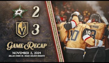 HIGHLIGHTS | Vegas Golden Knights 3, Dallas 2 | Dec. 6, 2024