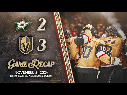 HIGHLIGHTS | Vegas Golden Knights 3, Dallas 2 | Dec. 6, 2024